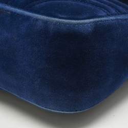 Pre Owned حقيبة كتف غوتشي مارمونت جي جي صغيرة مخملية ماتلاسي بنفسجية