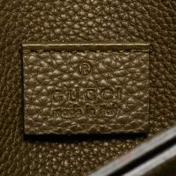 Pre Owned حقيبة كتف غوتشي جاكي جلد أخضر