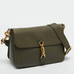 Pre Owned حقيبة كتف غوتشي جاكي جلد أخضر