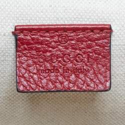 Pre Owned Gucci Red Leather Small Dionysus Crystals Shoulder Bag