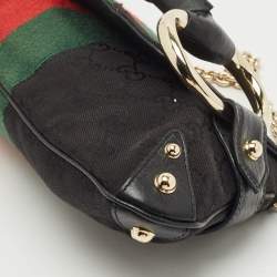 Pre Owned حقيبة كلتش غوتشي سلسلة ويب سنيك هورسبيت توم فورد إصدار محدود جلد نقش تمساح وساتان وكانفاس متعددة الألوان