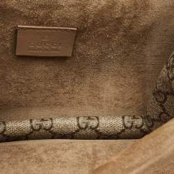 Pre Owned Gucci Beige GG Supreme Canvas and Suede Mini Dionysus Shoulder Bag