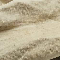 Pre Owned Gucci Black/Beige Diamante Canvas and Leather Medium Sukey Tote