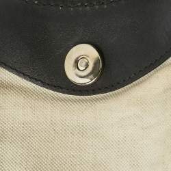 Pre Owned Gucci Black/Beige Diamante Canvas and Leather Medium Sukey Tote