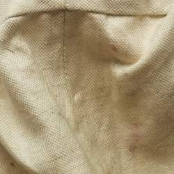 Pre Owned Gucci Black/Beige Diamante Canvas and Leather Medium Sukey Tote