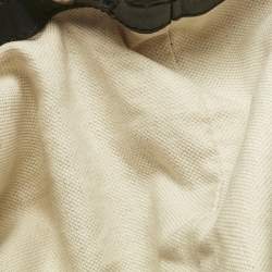 Pre Owned Gucci Black/Beige Diamante Canvas and Leather Medium Sukey Tote