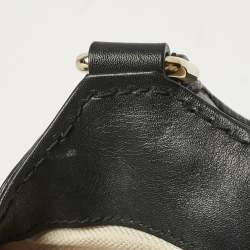 Pre Owned Gucci Black/Beige Diamante Canvas and Leather Medium Sukey Tote