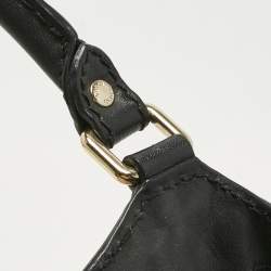 Pre Owned Gucci Black/Beige Diamante Canvas and Leather Medium Sukey Tote