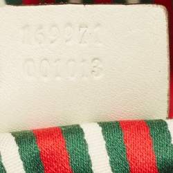 Pre Owned Gucci Beige/Off White GG Canvas and Leather Britt Boston Bag