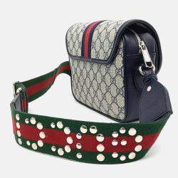 Pre Owned Gucci Multicolor Coated Canvas Ophidia Mini GG Shoulder Bag