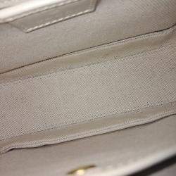 Pre Owned Gucci White Leather Bamboo 1947 Small Top Handle Bag