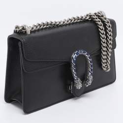 Pre Owned Gucci Black Leather Small Dionysus Shoulder Bag