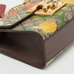 Pre Owned Gucci Multicolor GG Supreme Canvas Tian Print Small Padlock Shoulder Bag