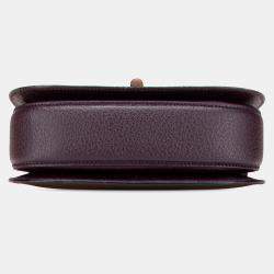 Pre Owned Gucci Purple Calfskin Bamboo Night