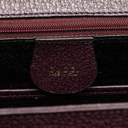 Pre Owned Gucci Purple Calfskin Bamboo Night