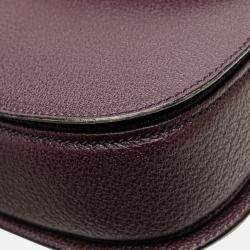 Pre Owned Gucci Purple Calfskin Bamboo Night