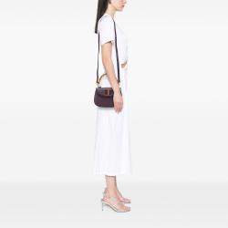 Pre Owned Gucci Purple Calfskin Bamboo Night