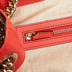 Pre Owned Gucci Pink Medium Leather Soho Chain Tote