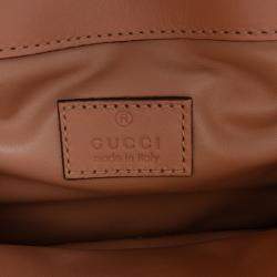 مملوكة مسبقًا Gucci Brown Mini Leather Deco Chain Shoulder Bag