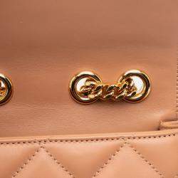 مملوكة مسبقًا Gucci Brown Mini Leather Deco Chain Shoulder Bag