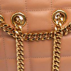 مملوكة مسبقًا Gucci Brown Mini Leather Deco Chain Shoulder Bag