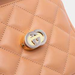 مملوكة مسبقًا Gucci Brown Mini Leather Deco Chain Shoulder Bag