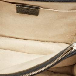 Pre Owned Gucci Black Leather Medium Dionysus Bamboo Top Handle Bag