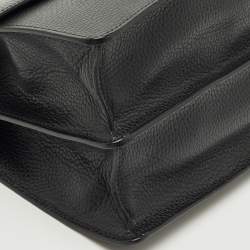 Pre Owned Gucci Black Leather Medium Dionysus Bamboo Top Handle Bag