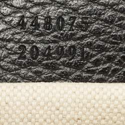 Pre Owned Gucci Black Leather Medium Dionysus Bamboo Top Handle Bag