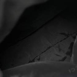 Pre Owned Gucci Black Leather and Nylon Pocket Drawstring Backpack