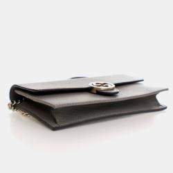 Pre Owned Gucci Interlocking GG Calfskin Wallet On Chain
