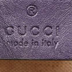 Pre Owned Gucci Purple Guccissima Patent Leather Medium Emily Chain Shoulder Bag