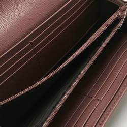 Pre Owned Gucci Old Rose Leather Interlocking G Flap Continental Wallet