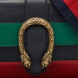 Pre Owned Gucci Multicolor Leather Mini Dionysus Bamboo Top Handle Bag