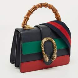 Pre Owned Gucci Multicolor Leather Mini Dionysus Bamboo Top Handle Bag