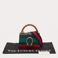 Pre Owned Gucci Multicolor Leather Mini Dionysus Bamboo Top Handle Bag