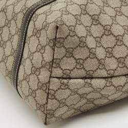 Pre Owned Gucci Beige/Brown GG Supreme Canvas Medium Joy Tote