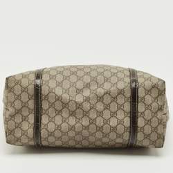 Pre Owned Gucci Beige/Brown GG Supreme Canvas Medium Joy Tote
