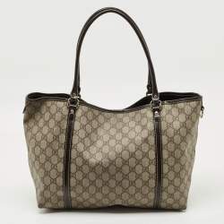 Pre Owned Gucci Beige/Brown GG Supreme Canvas Medium Joy Tote