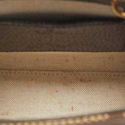 Pre Owned Gucci Beige/Ebony Jumbo GG Canvas and Leather Mini Vertical Tote