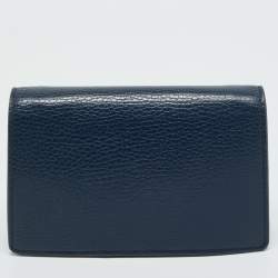 مملوكة مسبقًا Gucci Navy Blue Leather Super Mini Crystal Dionysus Shoulder Bag