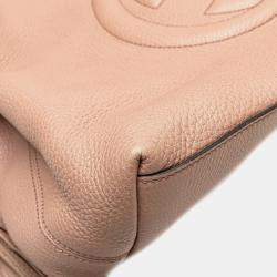 Pre Owned Gucci Pink Medium Leather Soho Chain Tote