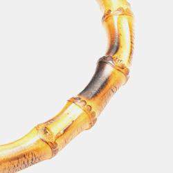 Pre Owned Gucci Black Calfskin Bamboo Night Handbag