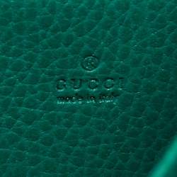 Pre Owned Gucci Green Leather Dionysus Wallet on Chain