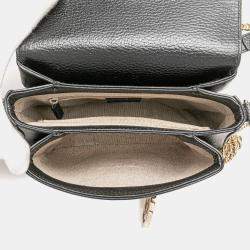 Pre Owned Gucci Black Small Dollar Calfskin Interlocking G Crossbody