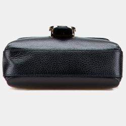 Pre Owned Gucci Black Small Dollar Calfskin Interlocking G Crossbody