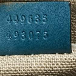 Pre Owned Gucci Teal Microguccissima Leather Medium Emily Chain Shoulder Bag