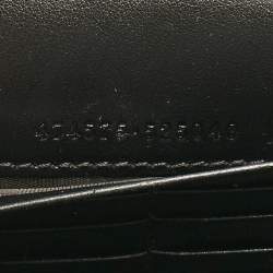 Pre Owned Gucci Black Matelassé Leather GG Marmont Wallet on Chain