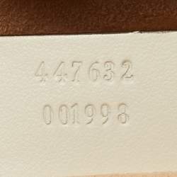 Pre Owned Gucci White Matelassé Chevron Leather GG Marmont Small Camera Bag