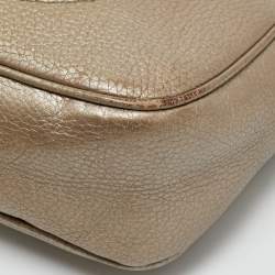 Pre Owned Gucci Metallic Leather Small Soho Disco Crossbody Bag